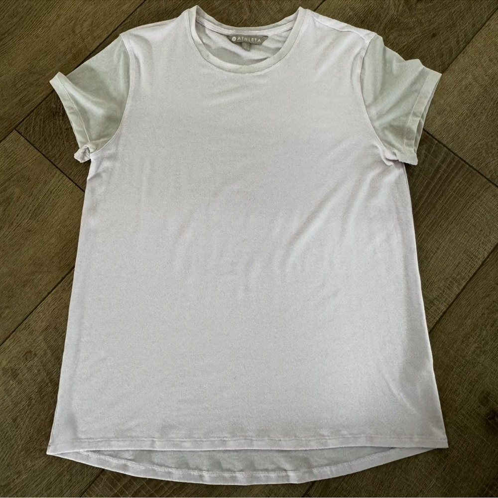 Women's Pull Over Pastel Purple Soft Mesh Short Sleeve Shirt L Balletcore Fairy